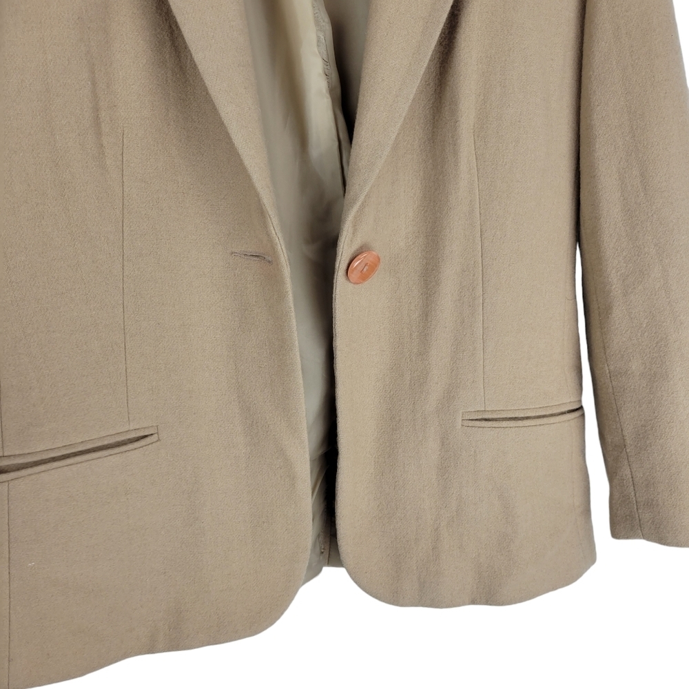 Sag Harbor camel colored 100% wool blazer size 12P - Picture 4 of 13